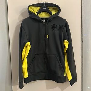 Men’s Oregon Ducks, zip up sweatshirt, size M,  fleece lined, New with tags